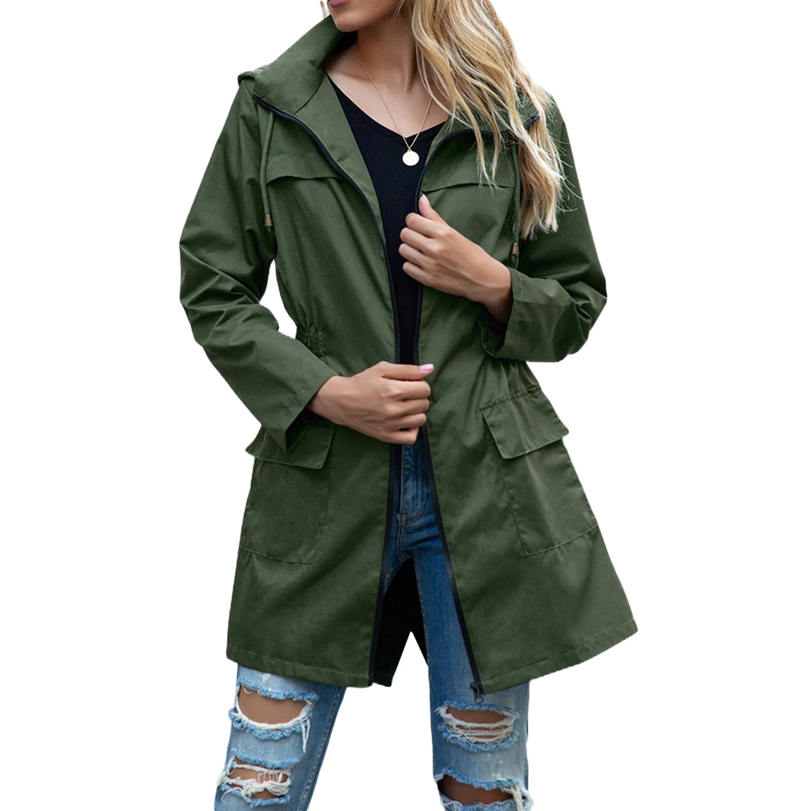 Campbell - Leichte winddichte und wasserdichte lange Sommerjacke