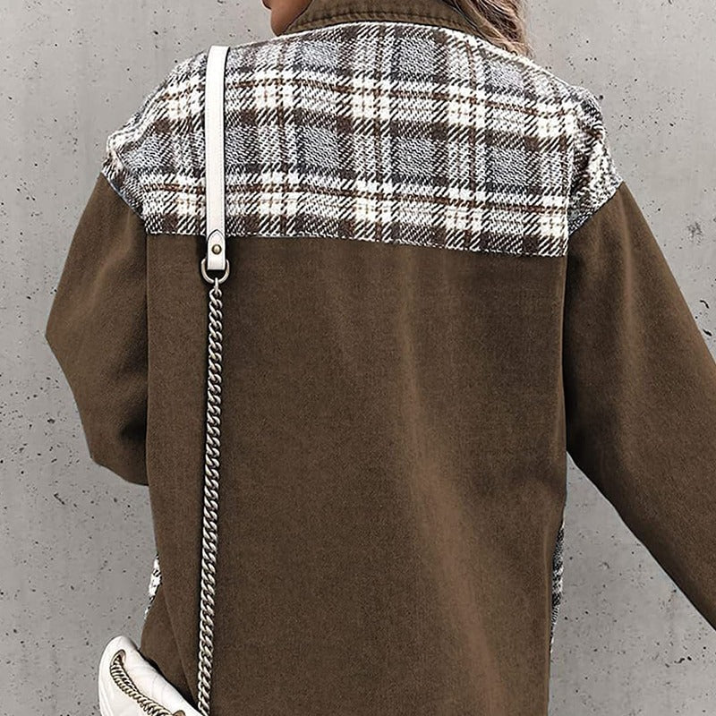 Livia | Overshirt mit Hahnentritt-Muster und Eleganz für Damen