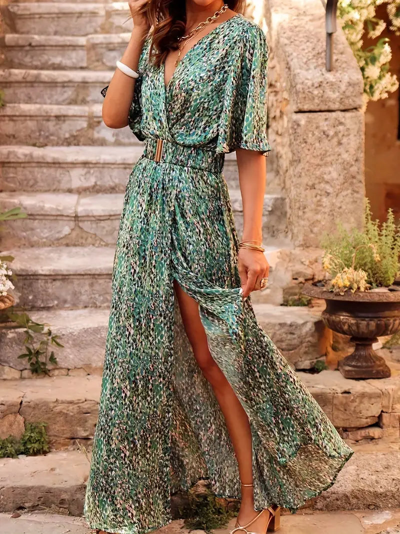 Livia | Maxikleid mit Atmungsaktivem Stoff und Elegantem Wickelstil für Frauen