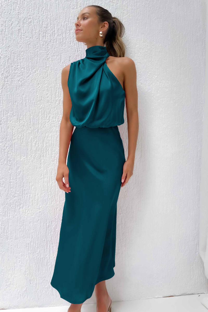 Vivienne | Abendkleid mit Luxuriösem Halter-Design und Taillierter Taille für Frauen