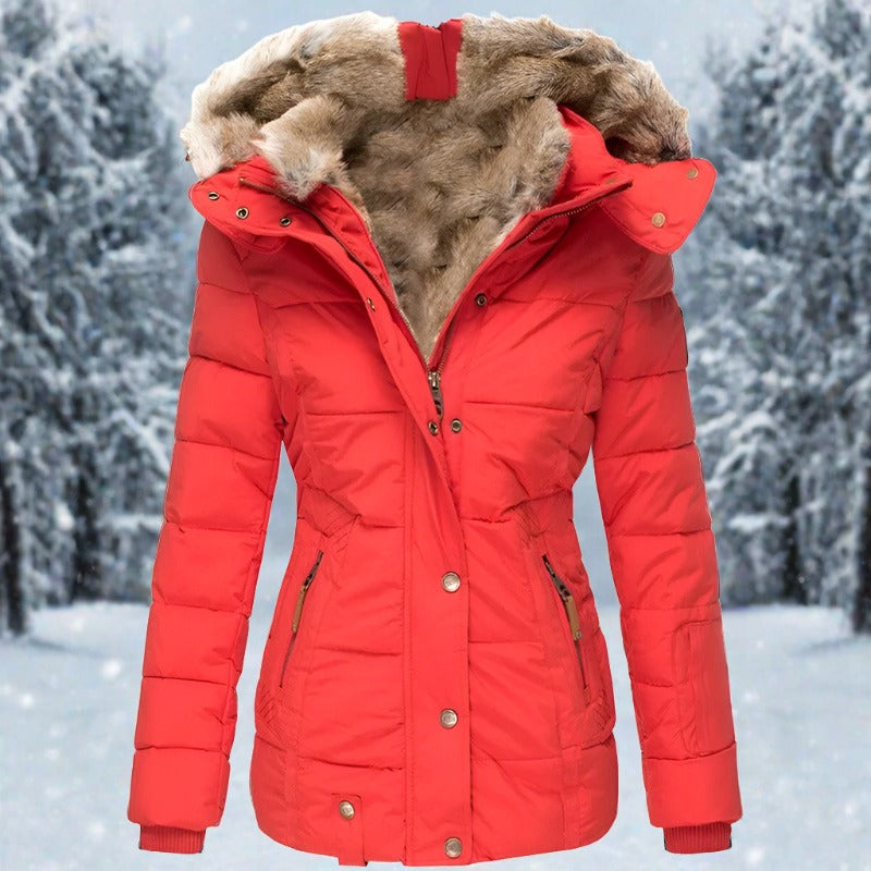 Livia | Winterjacke mit Eleganter Silhouette und Kunstpelzfutter für Frauen