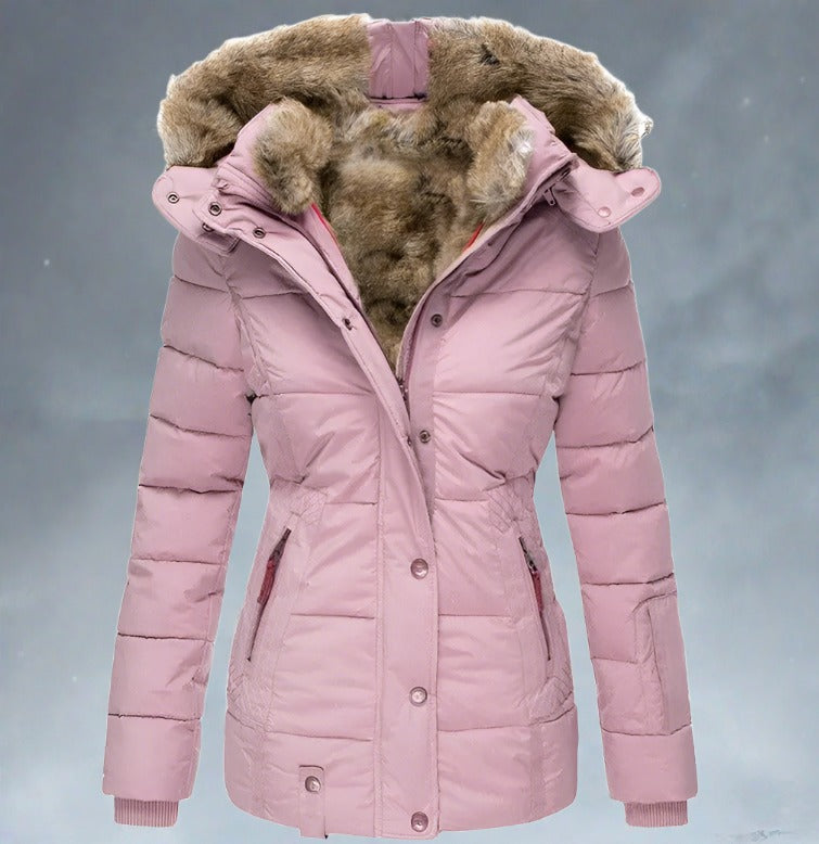 Livia | Winterjacke mit Eleganter Silhouette und Kunstpelzfutter für Frauen