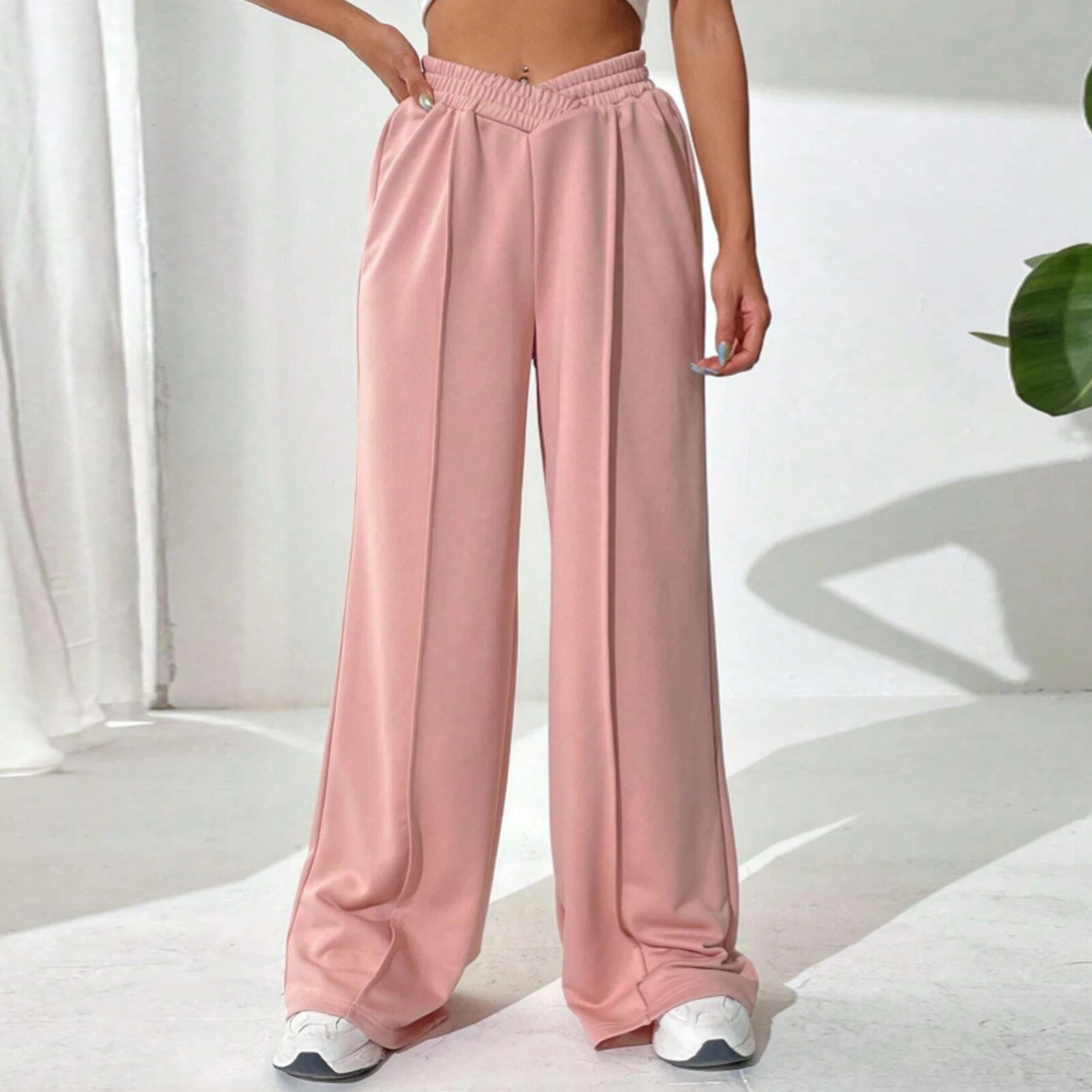 Livia | Weite Hose mit Seidig-glattem Stoff und Elastischem Bund für Damen