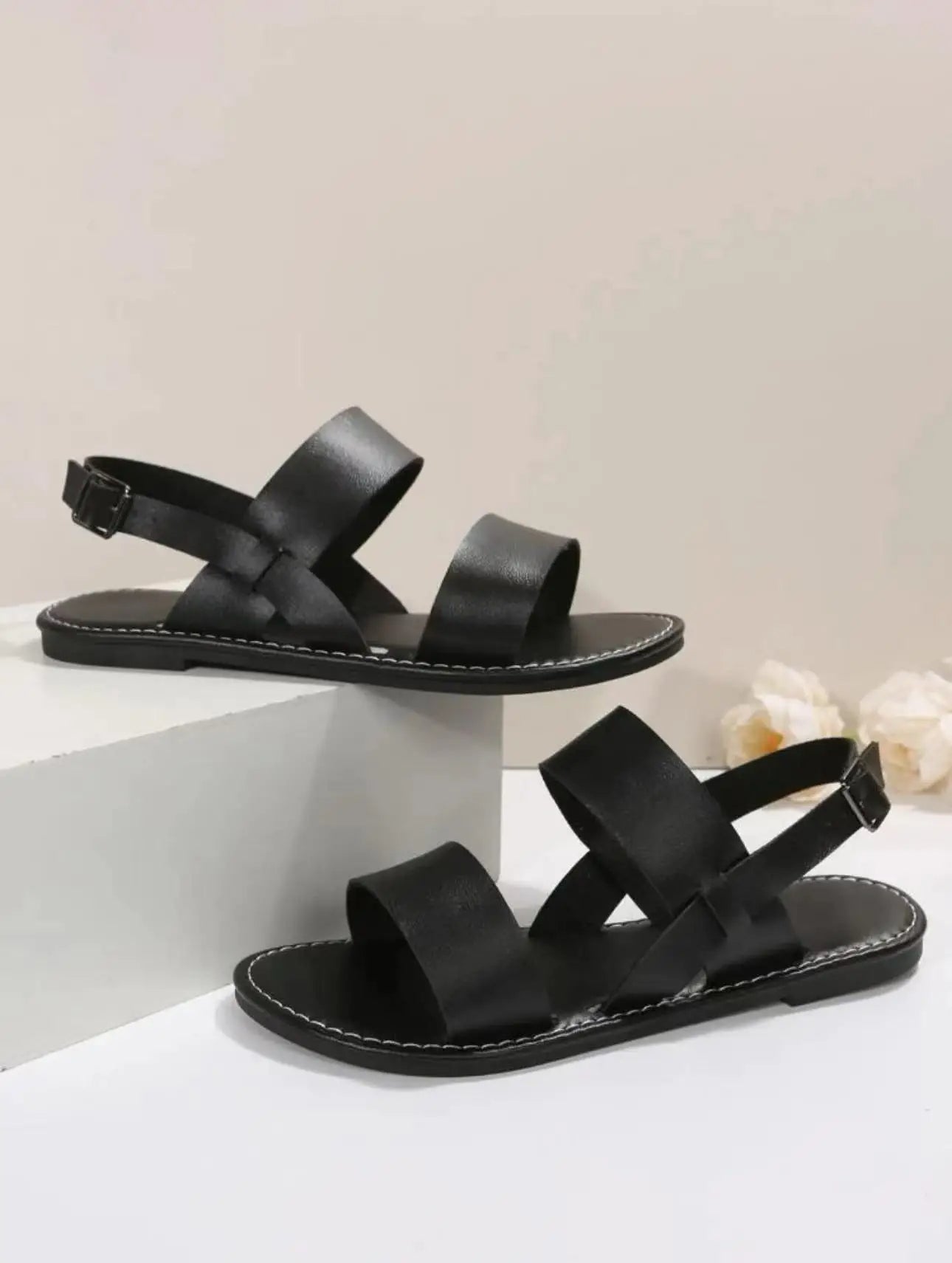 Kendal | Bequeme Flache Ledersandalen