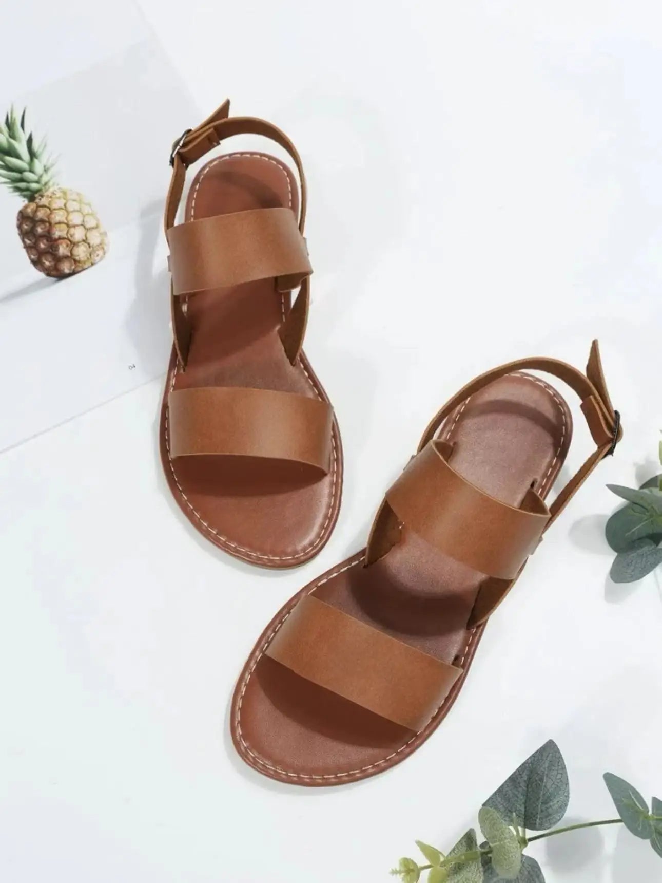 Kendal | Bequeme Flache Ledersandalen