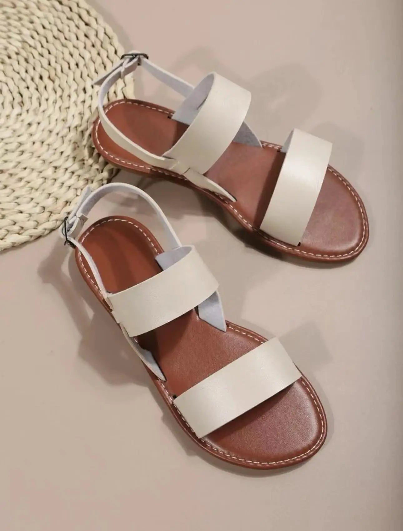 Kendal | Bequeme Flache Ledersandalen