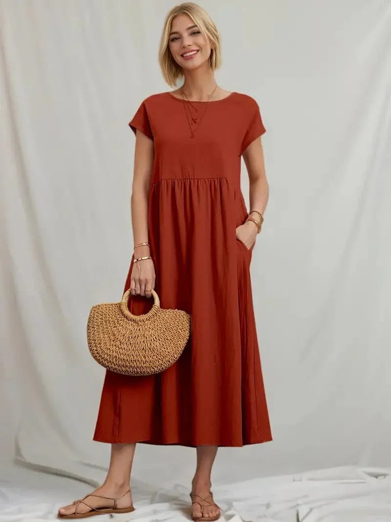 Liana | Midi-Kleid mit Elegantem Schnitt und Atmungsaktivem Stoff für Frauen