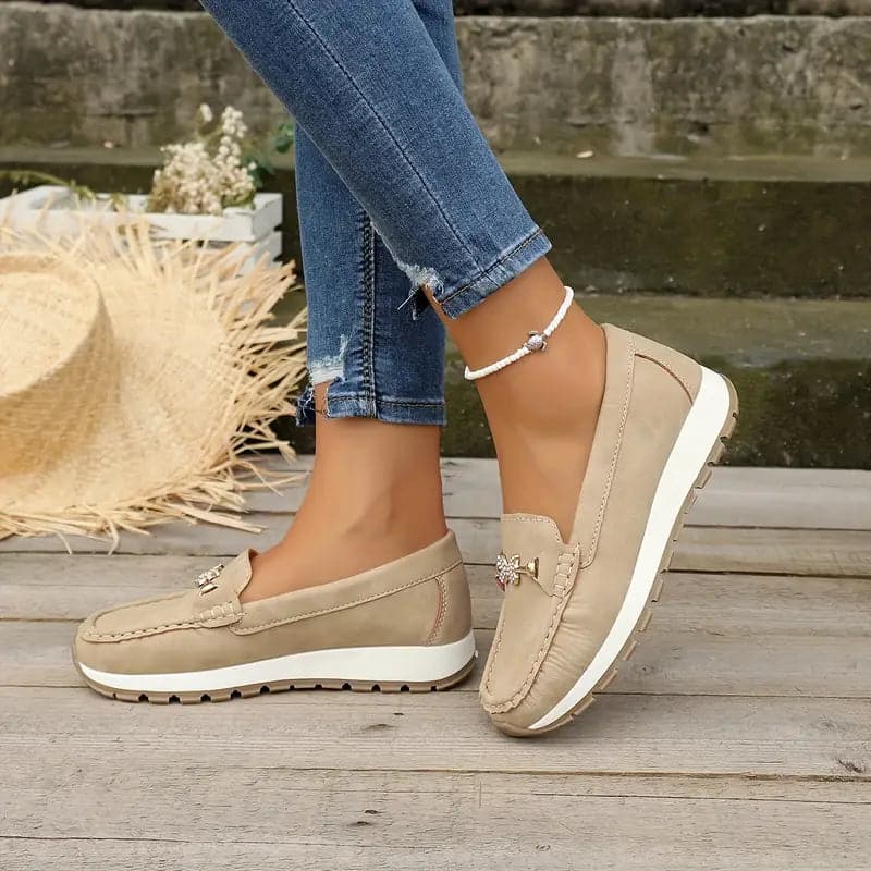 Livia | Leder Loafer mit Eleganter Schleifenverzierung für Damen