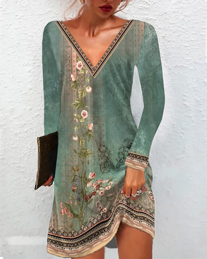 Siena | Tunika-Kleid mit Leichtem Stoff und Floralem Muster für Frauen