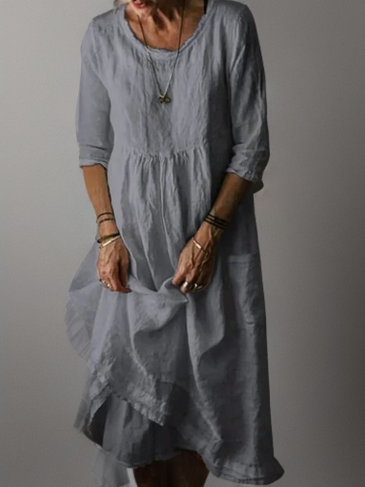 Lina | Mid-Length Kleid mit Luftigem Design und Fließender Silhouette für Frauen