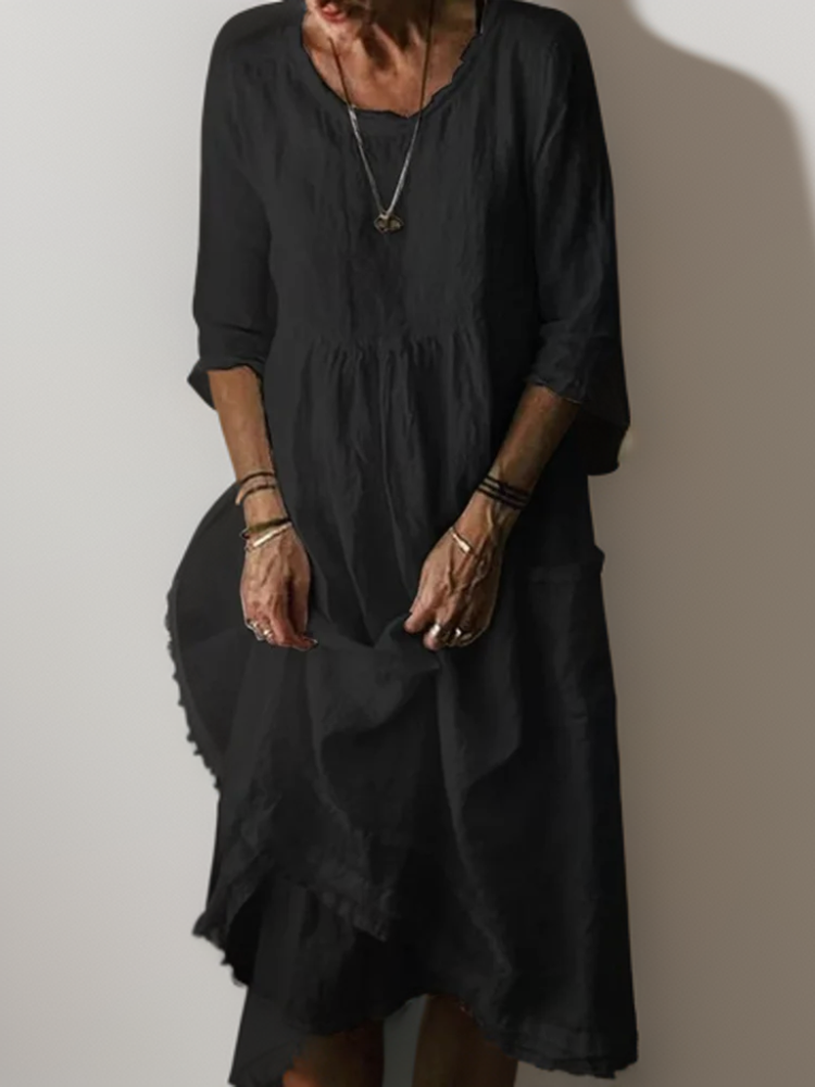 Lina | Mid-Length Kleid mit Luftigem Design und Fließender Silhouette für Frauen