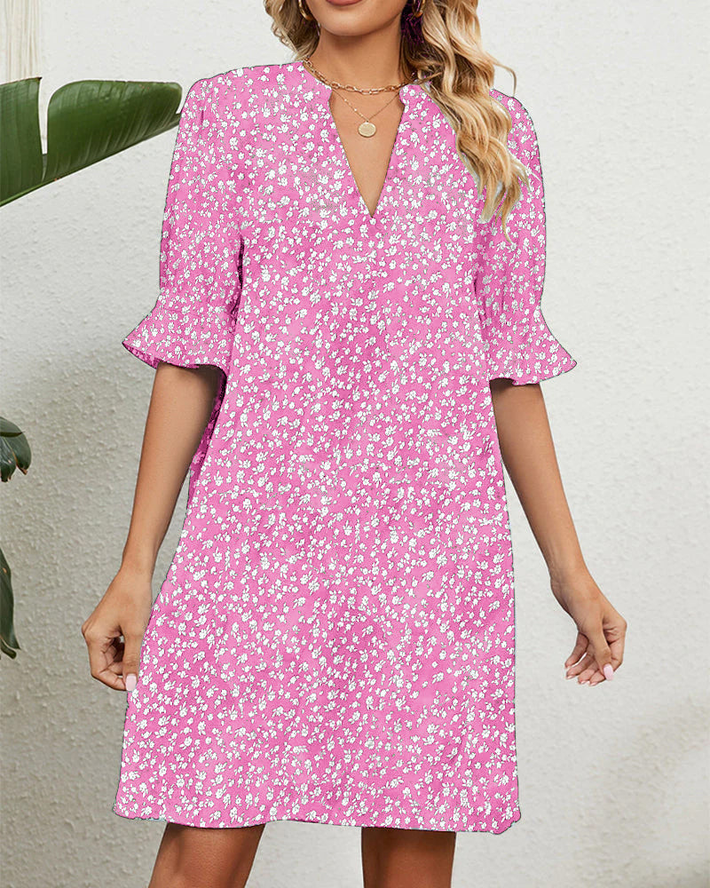 Liana | Wickelkleid mit Leichtem Stoff und Blumendruck für Damen