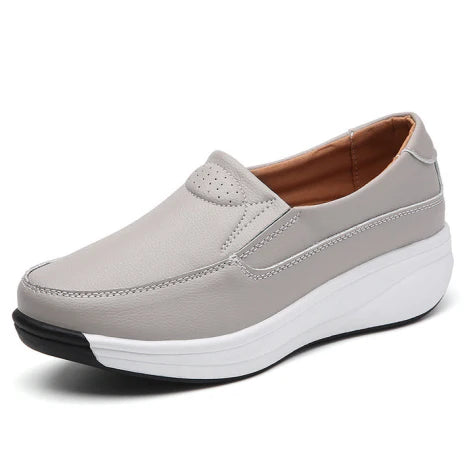 Mandie | Damen Leder-Slipper mit dicker Sohle