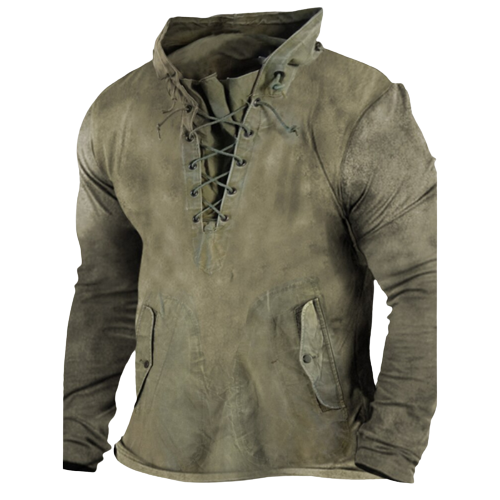 Luca | Pullover mit Vintage-Charme und Seitentaschen für Männer