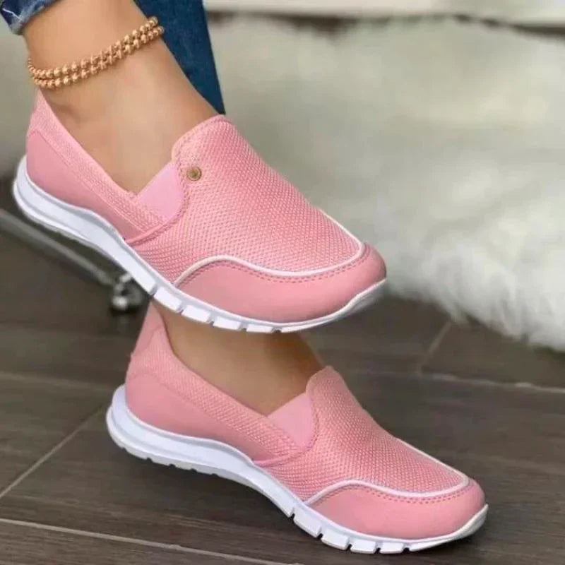 Precy - Slip-On Orthopädische Diabetiker Walking Schuhe, Easy Fit Leichte Flache Turnschuhe