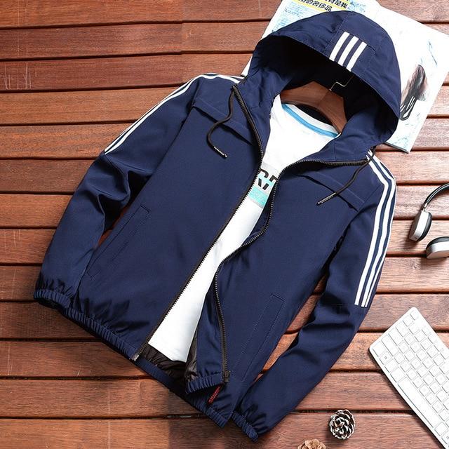 Leon | Regenjacke mit Sportlichem Design und Verstellbarer Kapuze für Männer
