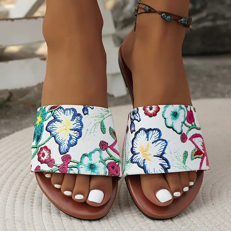 Yannick | Strand-Sandalen mit Blumenmuster für Frauen