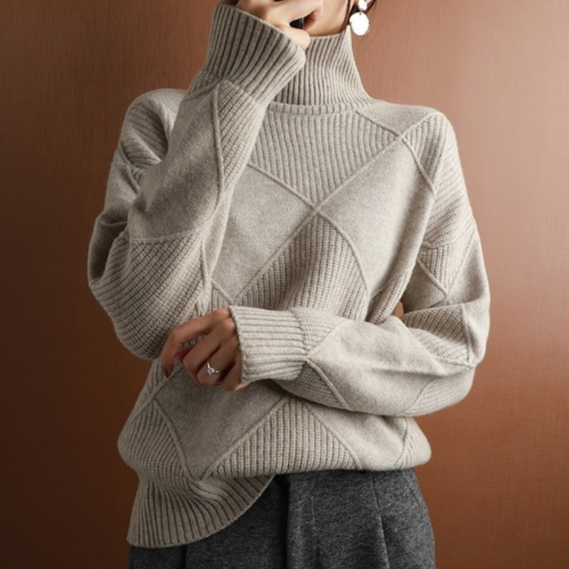 Lena | Pullover mit Elegantem Zopfmuster und Kuscheliger Passform für Frauen