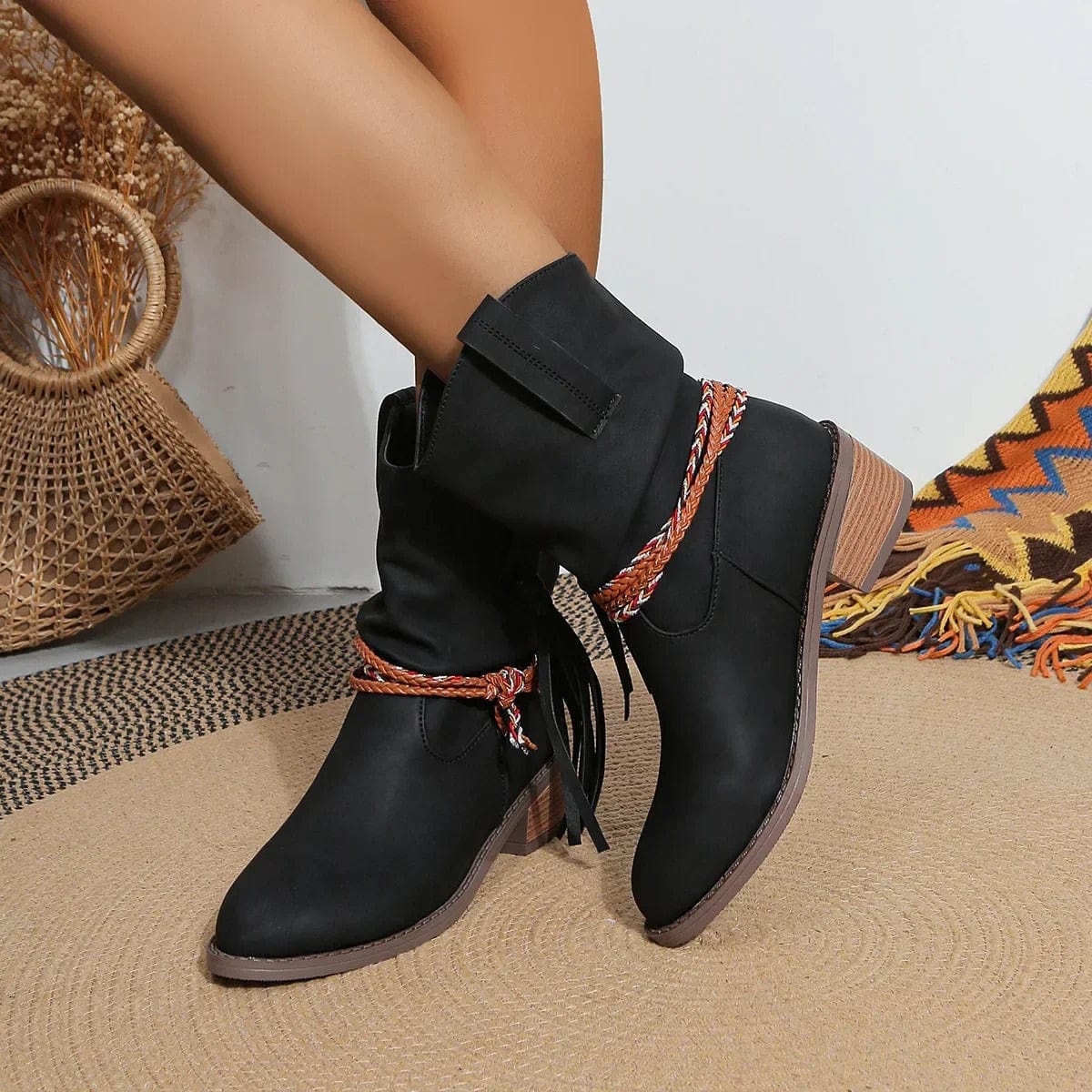 Sandie | Elegante Piratenstiefel mit Plissierter Quaste