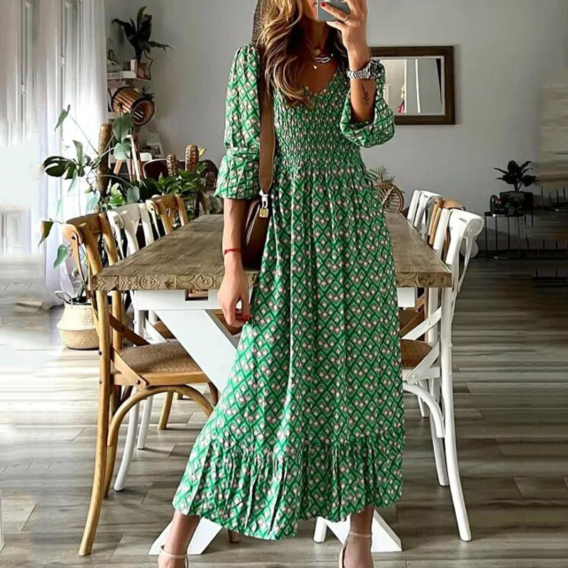 Isadora | Maxikleid mit V-Ausschnitt und Leichtem Stoff für Frauen