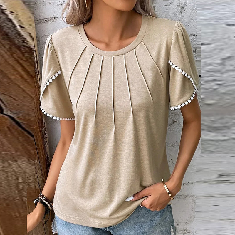 Sienna | Bluse mit Eleganter Perlenverzierung und Bequemer Passform für Damen
