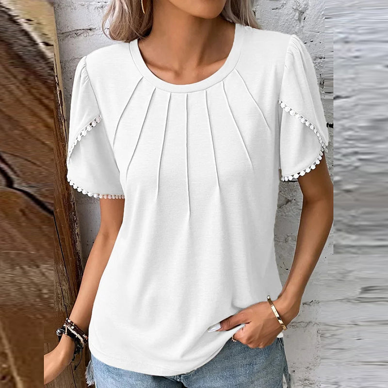 Sienna | Bluse mit Eleganter Perlenverzierung und Bequemer Passform für Damen