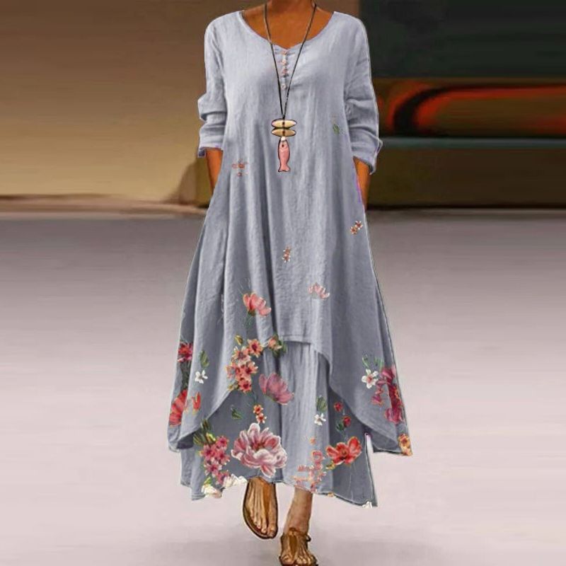 Sienna | Maxi-Kleid mit Atmungsaktivem Stoff und Asymmetrischem Saum für Damen