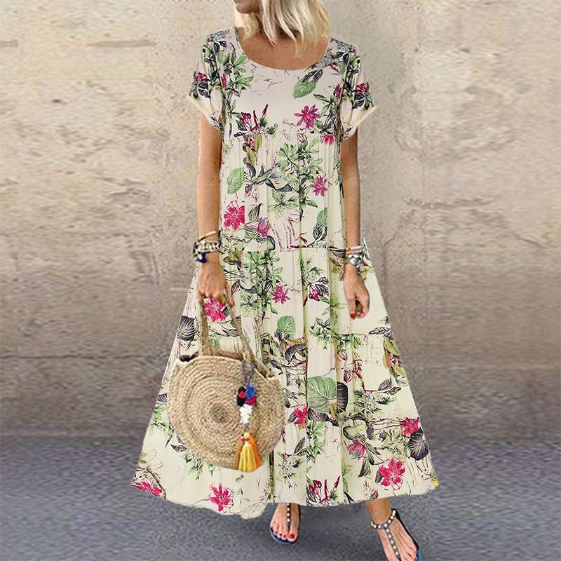 Livia | Maxikleid mit Leichtem Stoff und Blumenmuster für Damen