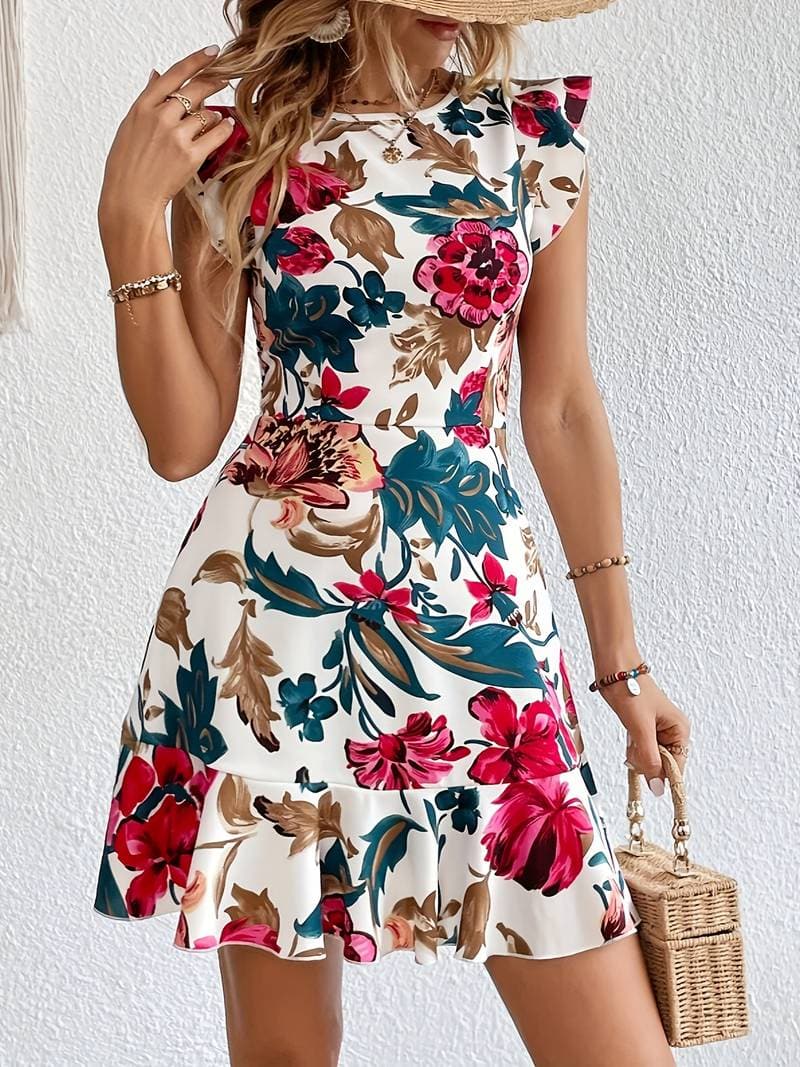 Liora | Blumenkleid mit Modernem Schnitt und Eleganter Silhouette für Damen
