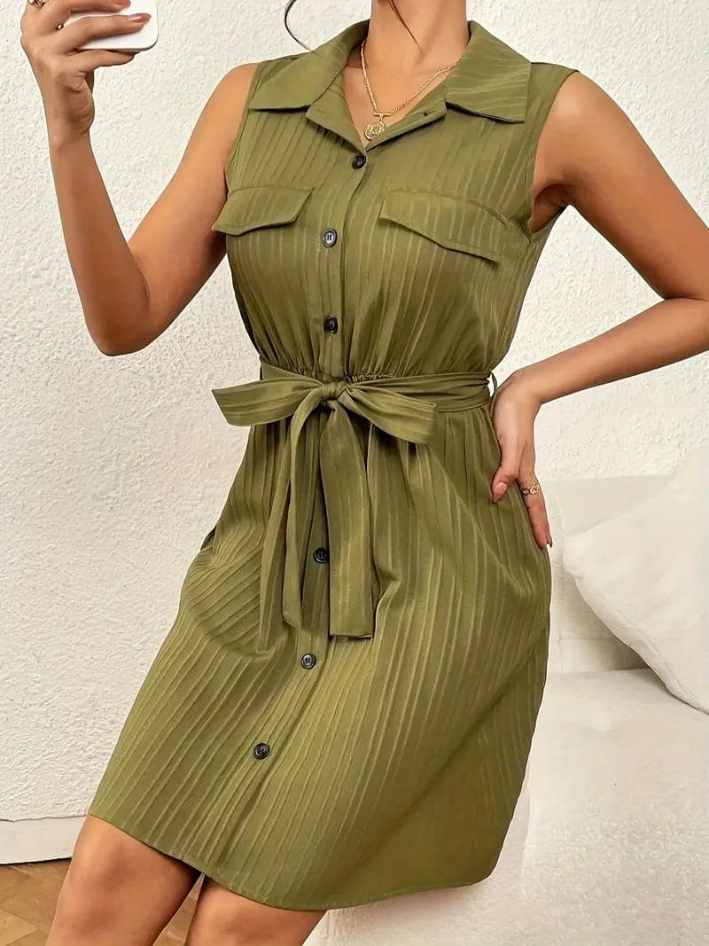 Isabella | Hemdkleid mit Plissee-Design und tailliertem Schnitt für Frauen