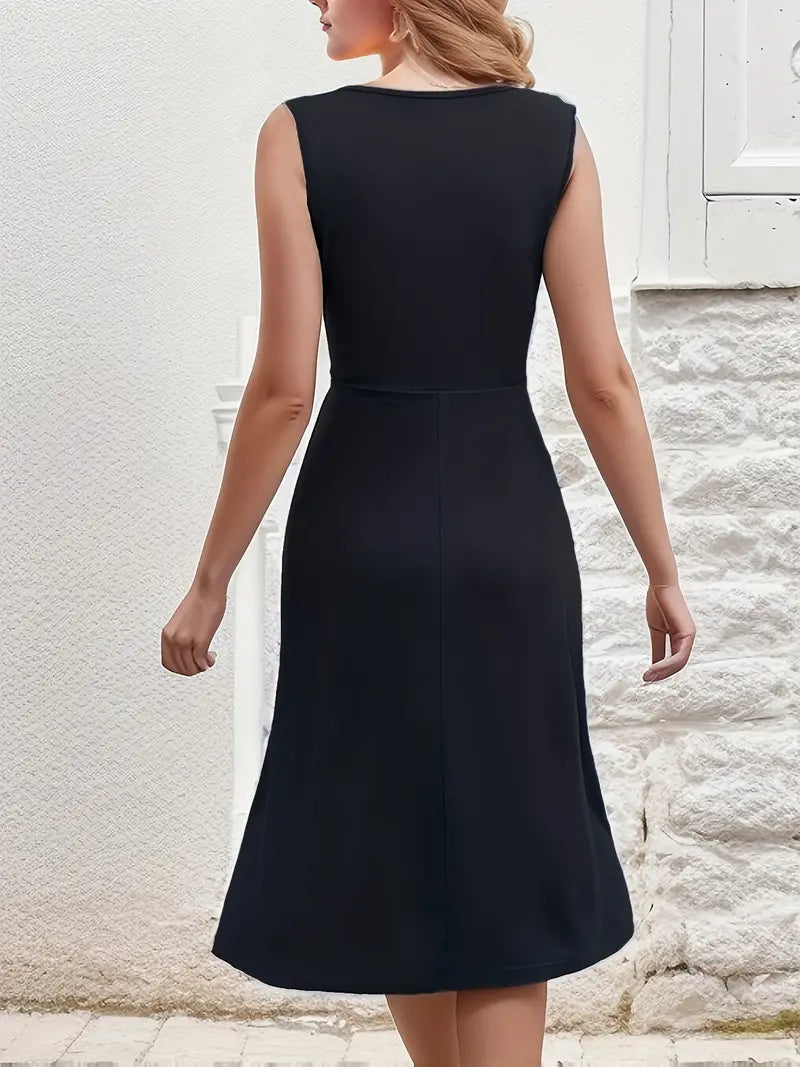 Selene | Midi-Kleid mit Eleganz und V-Ausschnitt für Frauen