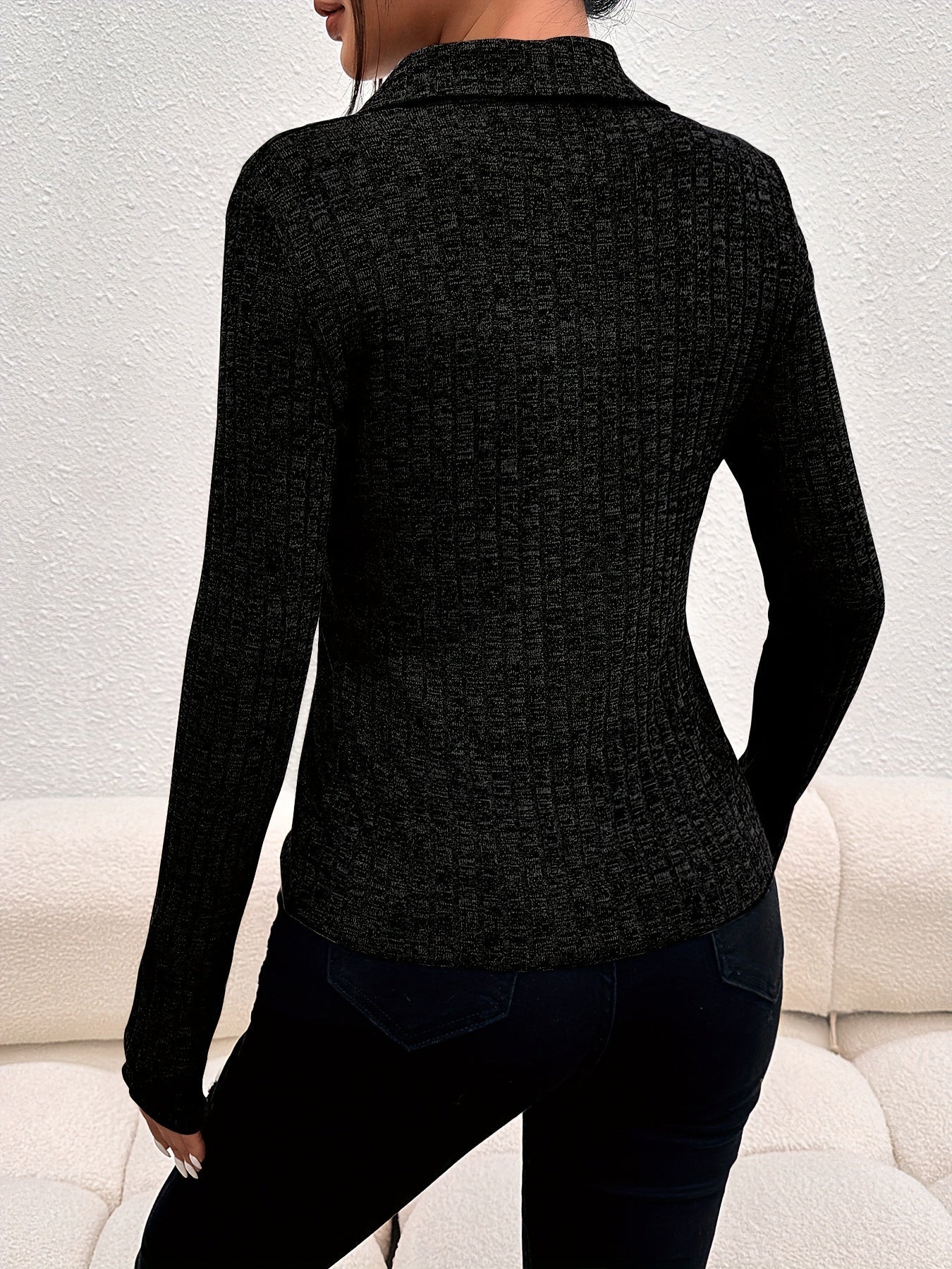Marigold - Elegante Umlegekragen-Strickjacke