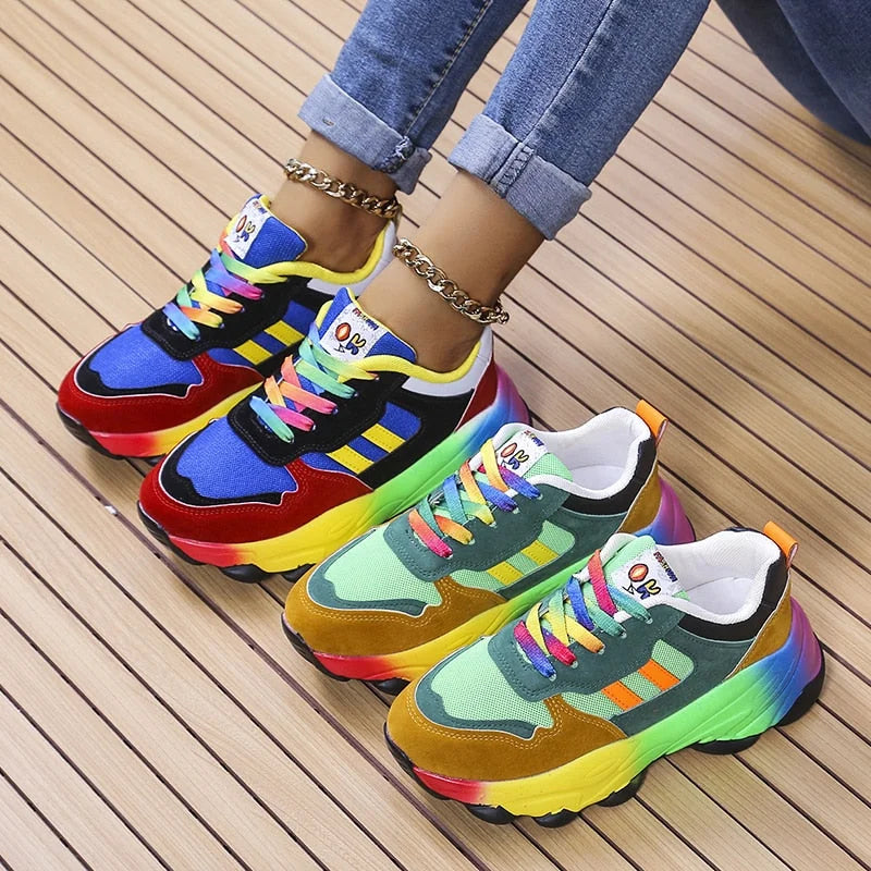 Jenny - Trendige Sneaker mit Mehrfarbigem Design und Bequemer Sohle