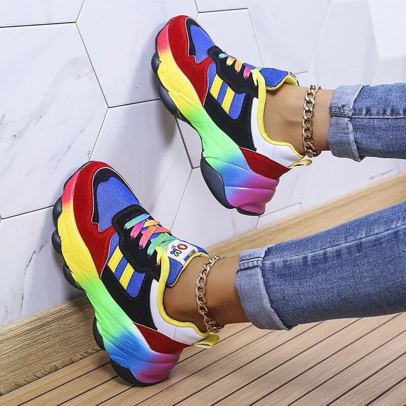Jenny - Trendige Sneaker mit Mehrfarbigem Design und Bequemer Sohle
