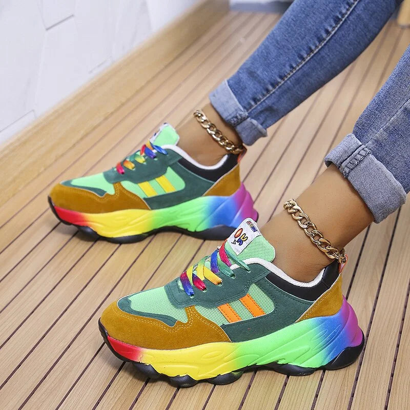 Jenny - Trendige Sneaker mit Mehrfarbigem Design und Bequemer Sohle