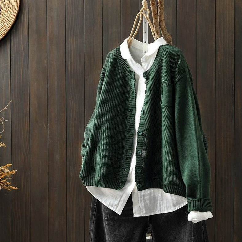 Livia | Cardigan mit Weichem Stoff und Ballonärmeln für Damen