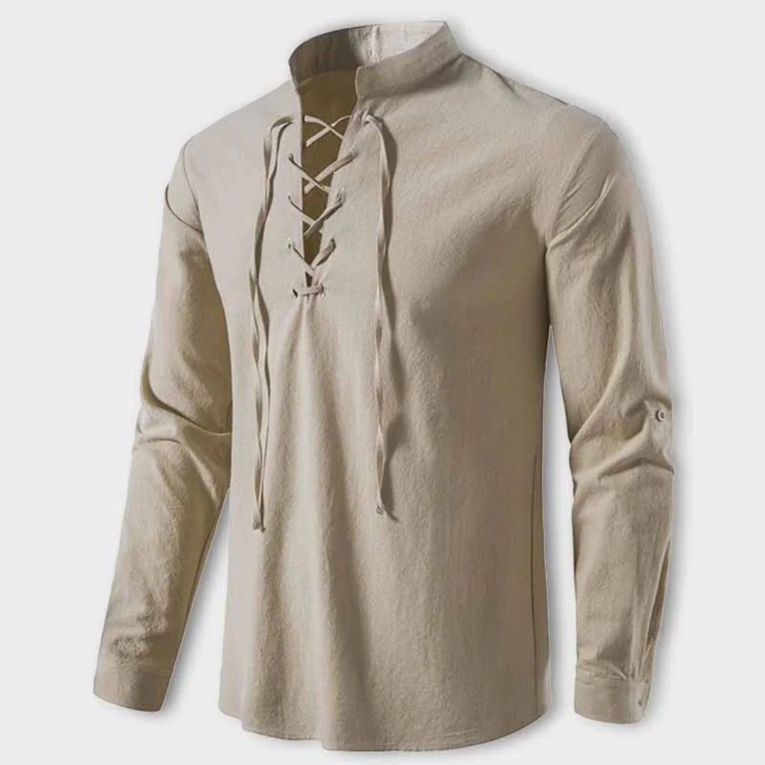 Alaric | Hemd mit Atmungsaktiver Baumwollmischung und Historischer Eleganz für Herren