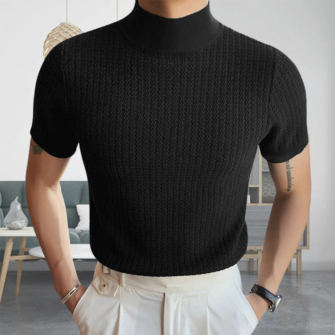 Leonardo | Slim-Fit-Hemd mit Exquisitem Rollkragen für Herren