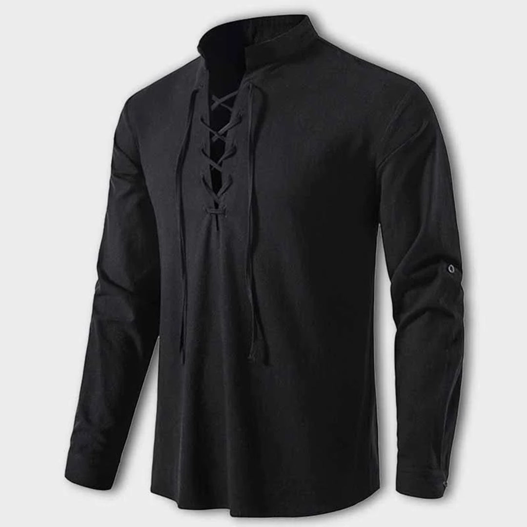 Alaric | Hemd mit Atmungsaktiver Baumwollmischung und Historischer Eleganz für Herren