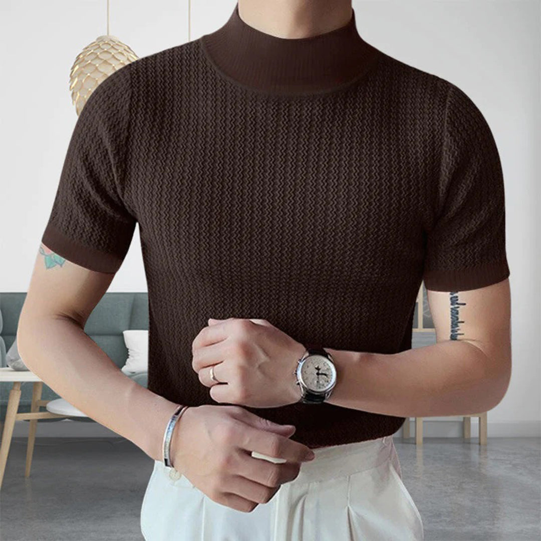 Leonardo | Slim-Fit-Hemd mit Exquisitem Rollkragen für Herren