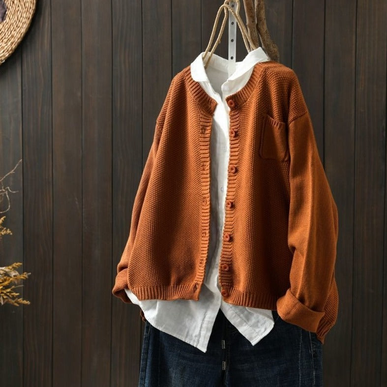 Livia | Cardigan mit Weichem Stoff und Ballonärmeln für Damen
