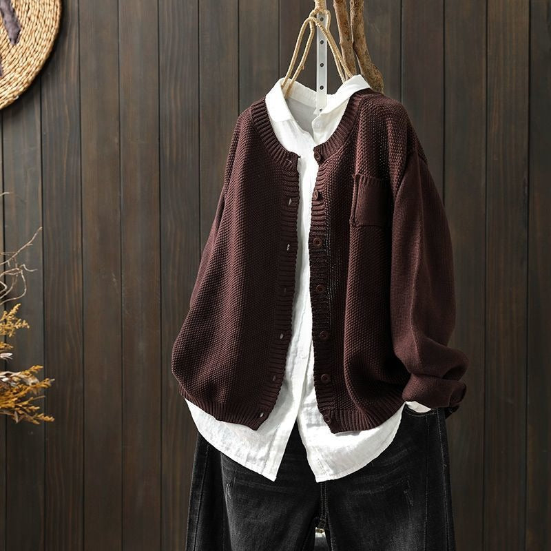 Livia | Cardigan mit Weichem Stoff und Ballonärmeln für Damen