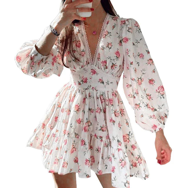 Leanne - Minikleid mit Blumenmuster