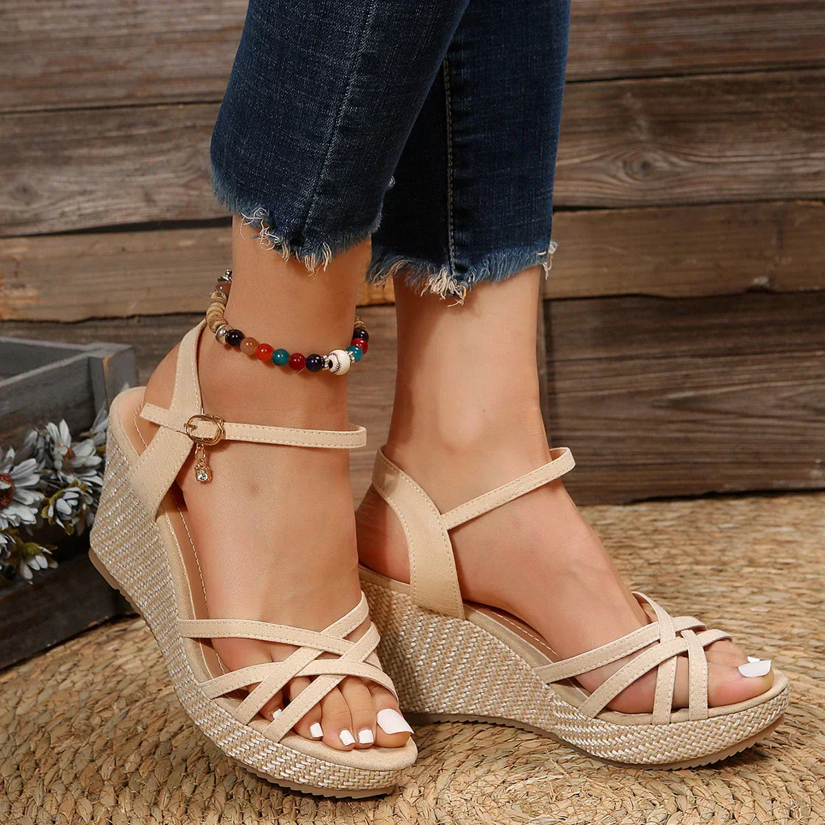 Marinel | Elegante Keilsandalen