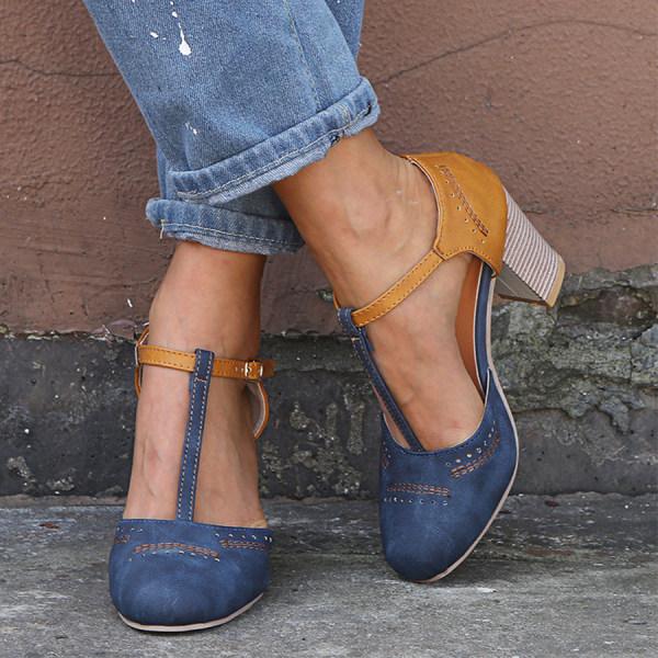 Hera | Retro-Sandalen mit Hochhackigkeit