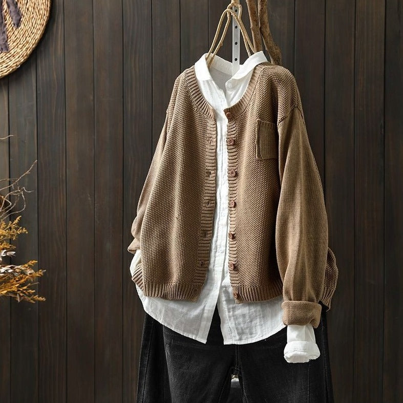 Livia | Cardigan mit Weichem Stoff und Ballonärmeln für Damen