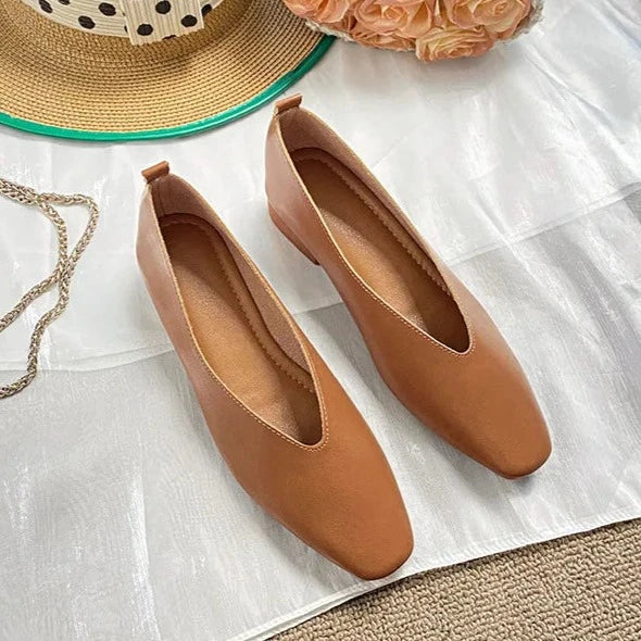 Estelle - Retro-Schuhe mit quadratischer Zehe