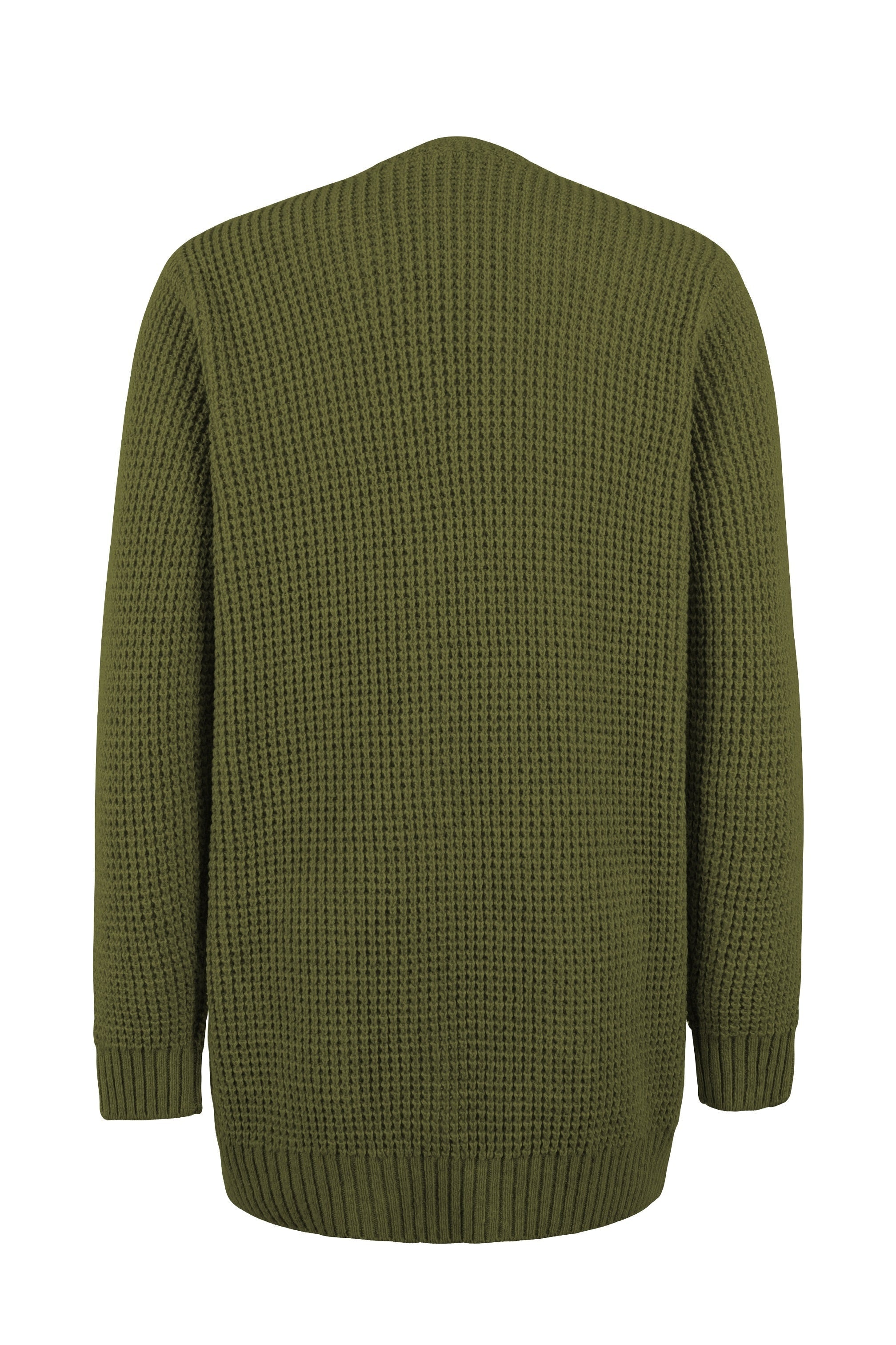 Strickjacke - Damen Strickjacke mit langen Ärmeln, offener Front und Taschen
