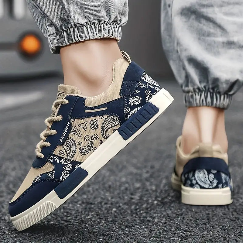 Tomasi | Paisley-Muster Low Top Skate-Schuhe – Trendig und Stilvoll