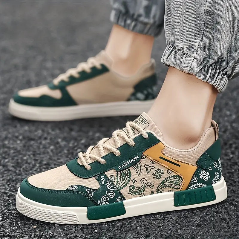 Tomasi | Paisley-Muster Low Top Skate-Schuhe – Trendig und Stilvoll
